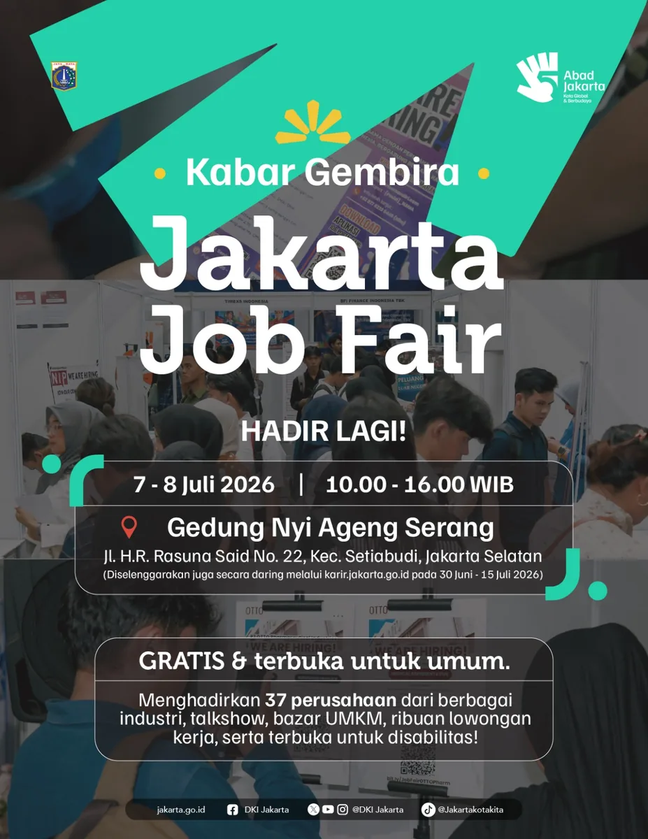 Job Fair Provinsi Nusa Tenggara Barat 2026 (Suku Dinas TKTE Wilayah Provinsi Nusa Tenggara Barat Barat) : 7-8 Juli 2026