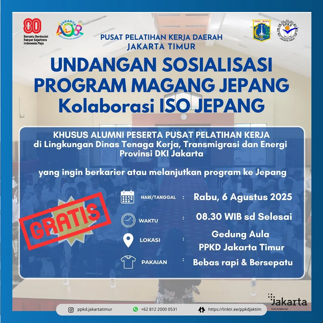 UNDANGAN SOSIALISASI PROGRAM MAGANG JEPANG – PPKD PROVINSI NUSA TENGGARA BARAT